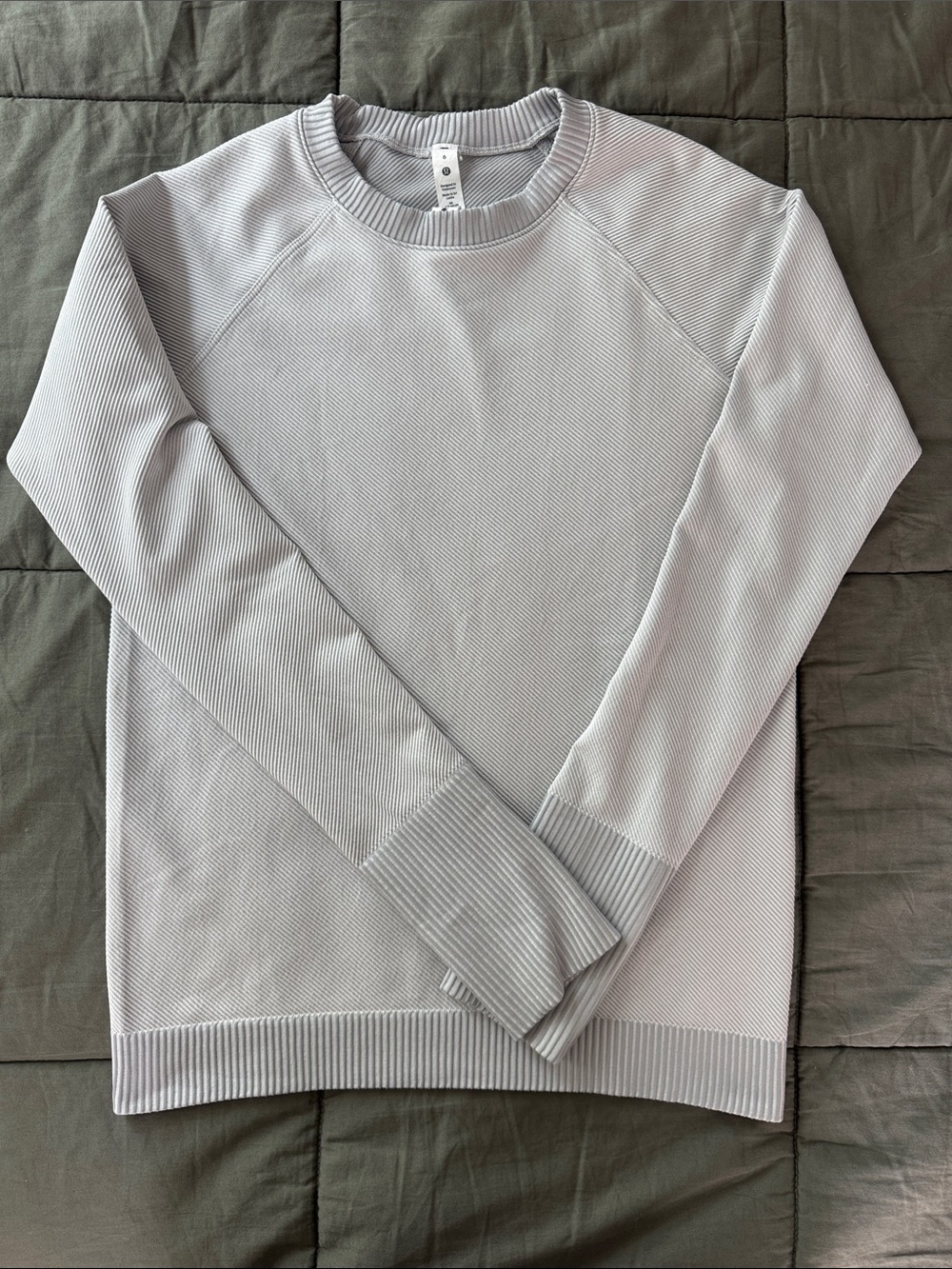 lululemon athletica Light Gray Ribbed Crewneck